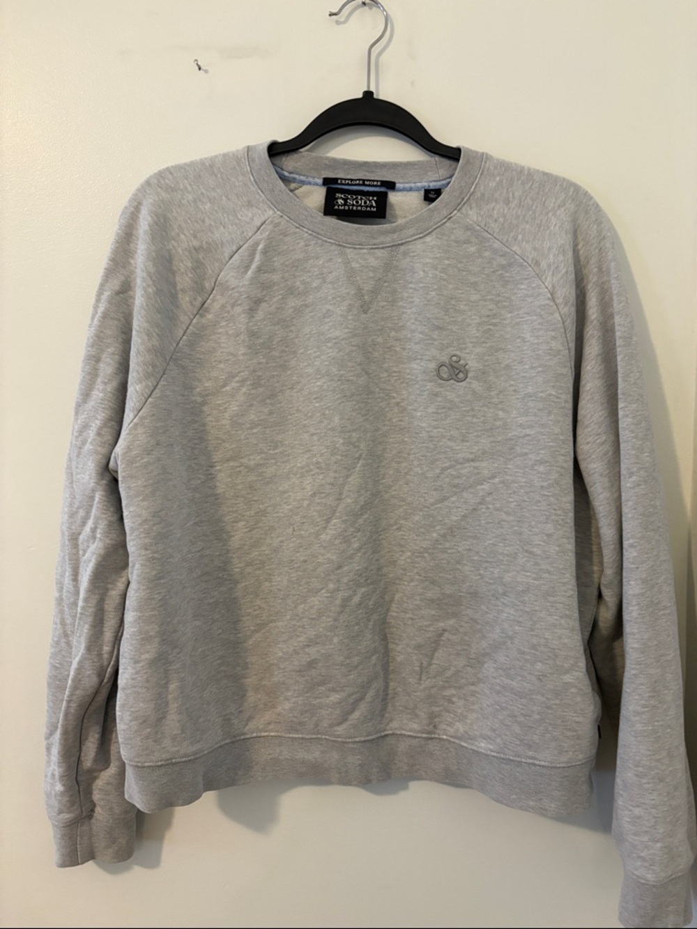 Scotch & Soda Heather Gray Women's Crewneck Sweatshirt